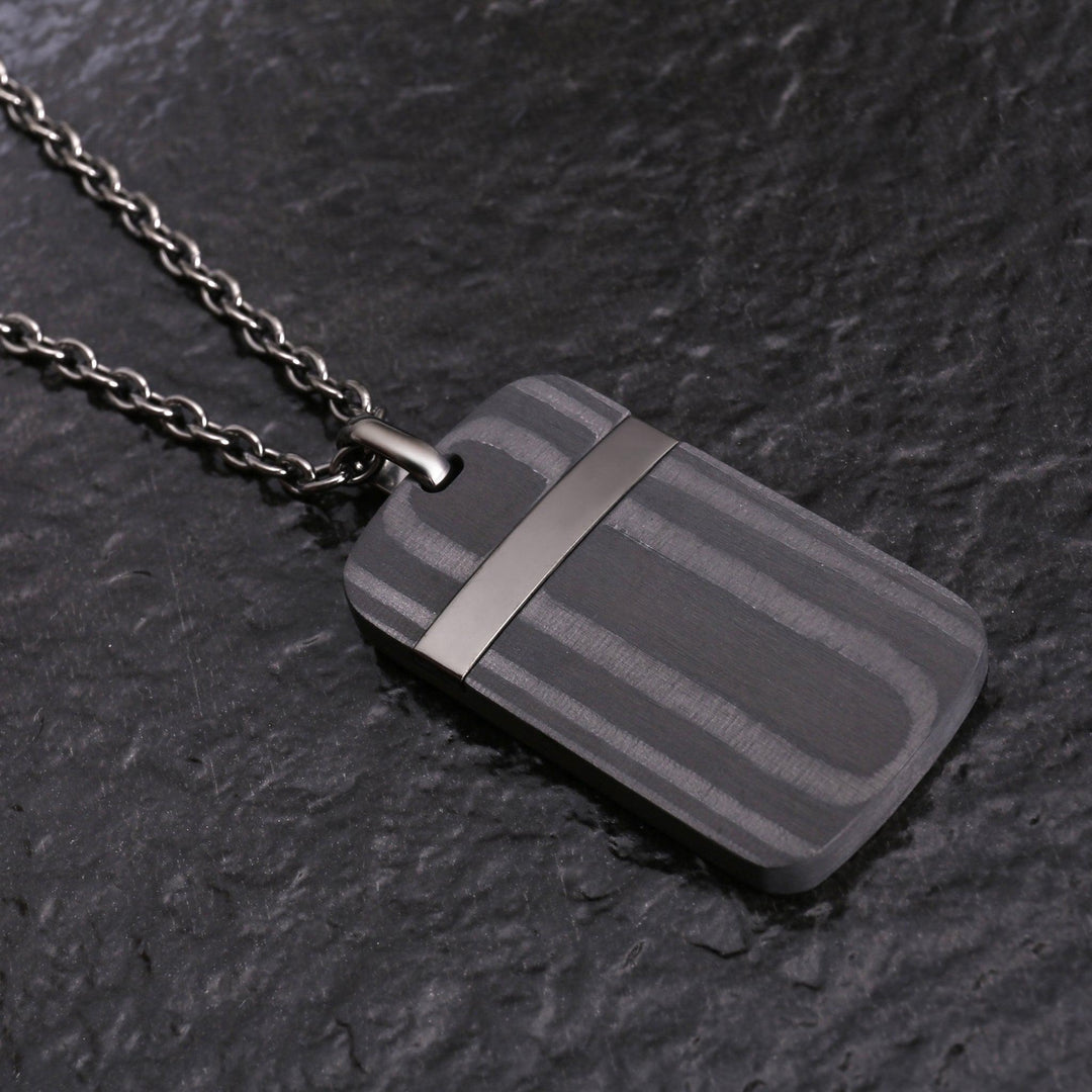 ZINK Men's Stainless Steel & Carbon Fiber Necklace | ZJPD0178