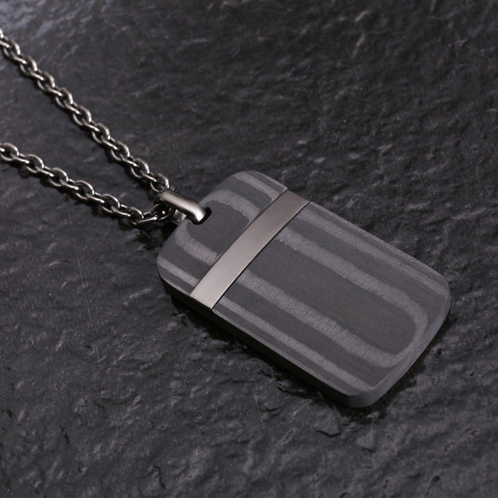 ZINK Men's Stainless Steel & Carbon Fiber Necklace | ZJPD0178
