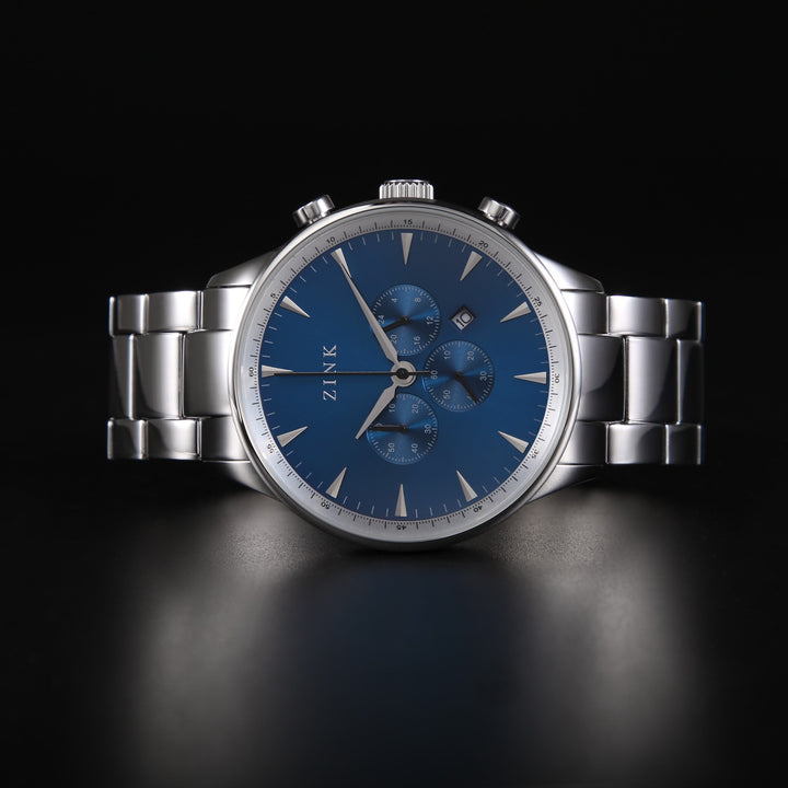 ZINK Men's Stainless Steel Blue Dial Watch | ZK127G2SS-46
