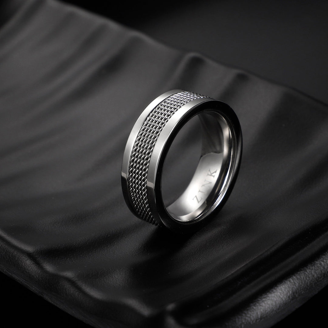 ZINK Men's Silver Stainless Steel Ring | ZJRG017SSP