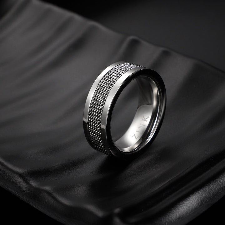 ZINK Men's Silver Stainless Steel Ring | ZJRG017SSP