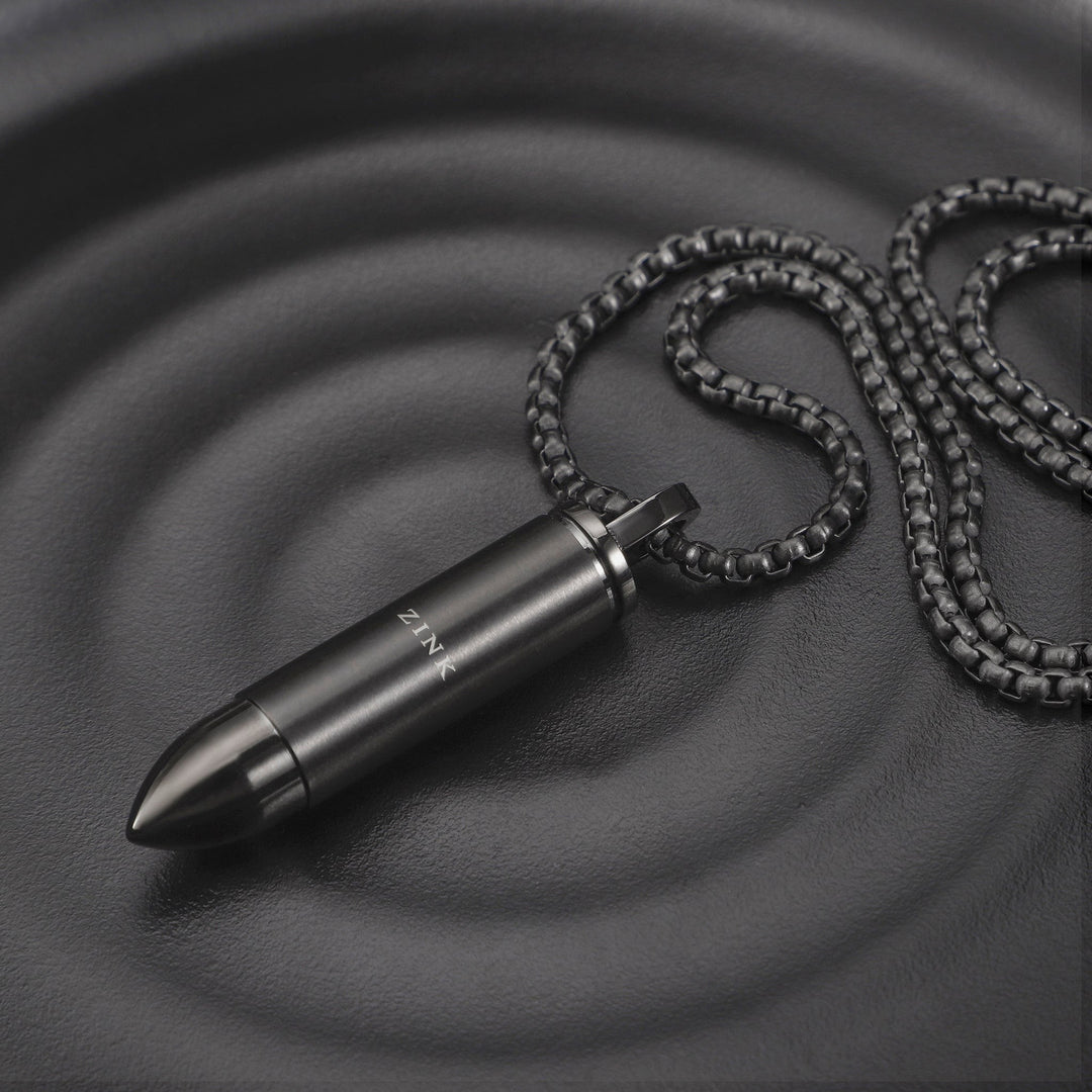ZINK Men's Black Stainless Steel Necklace | ZJPD015GN