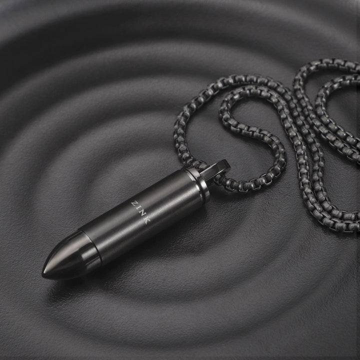 ZINK Men's Black Stainless Steel Necklace | ZJPD015GN