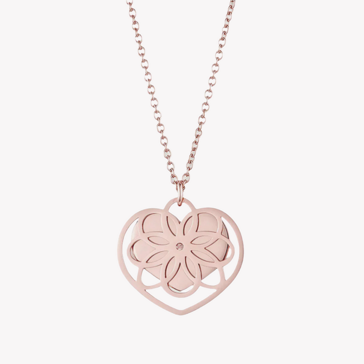 ZINK Women's Rose Gold Stainless Steel Necklace | ZFNL004RG