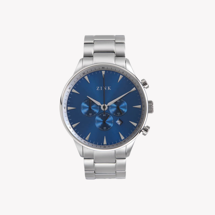 ZINK Men's Stainless Steel Blue Dial Watch | ZK127G2SS-46