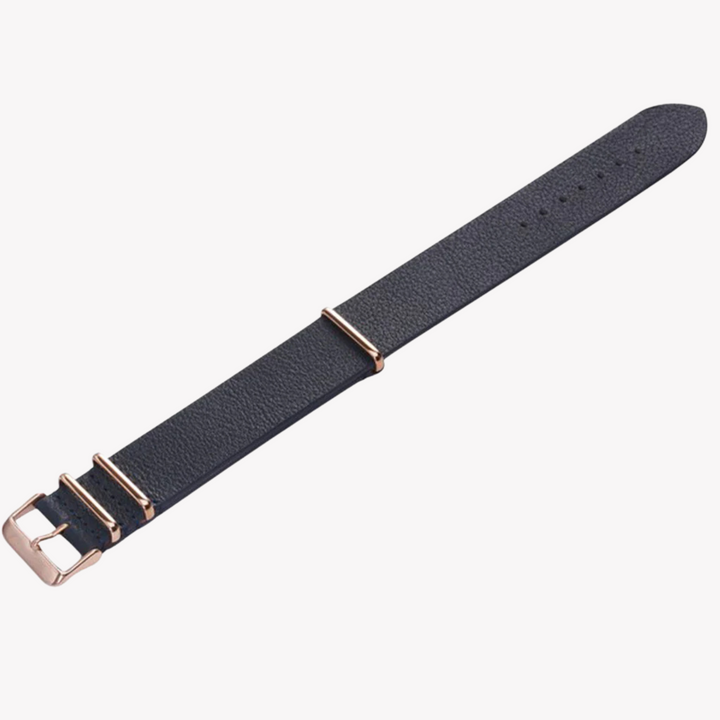 ZINK Men's Leather Watch Band - Dark Blue | ZLB001DBWG