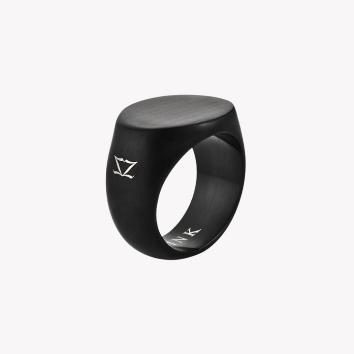 ZINK Men's Black Stainless Steel Ring | ZJRG043B