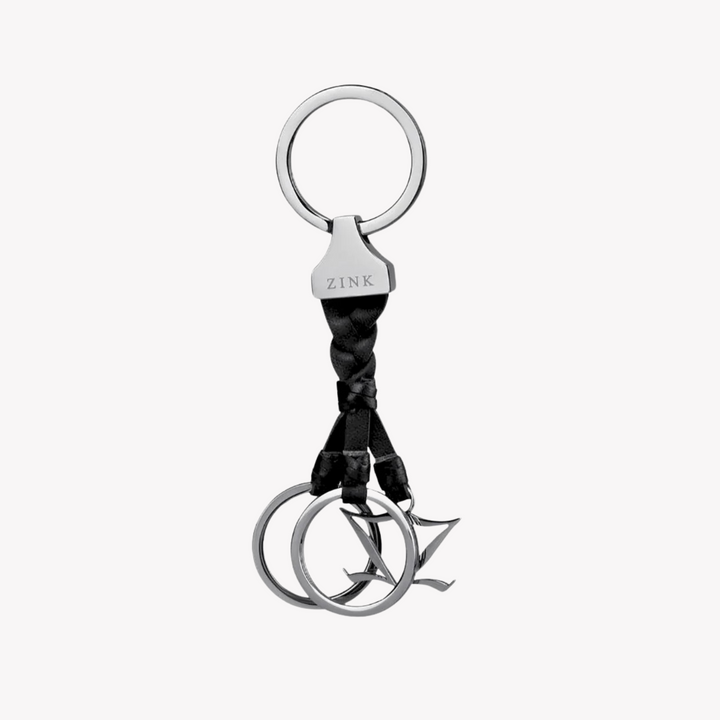 ZINK Men's Stainless Steel & Leather Keychain | ZJKC002SL-MBW