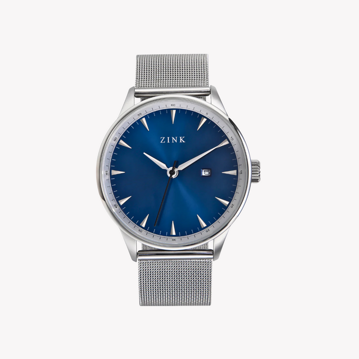 ZINK Men's Stainless Steel Blue Dial Watch | ZK127G1MS-46