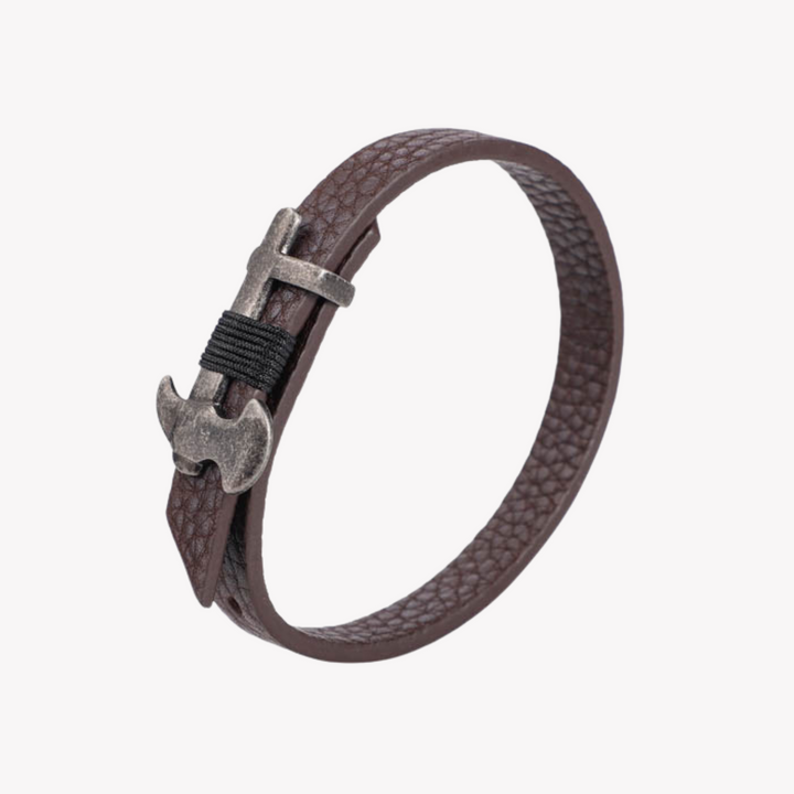 ZINK Men's Brown Stainless Steel & Leather Bracelet | ZJBC045BR