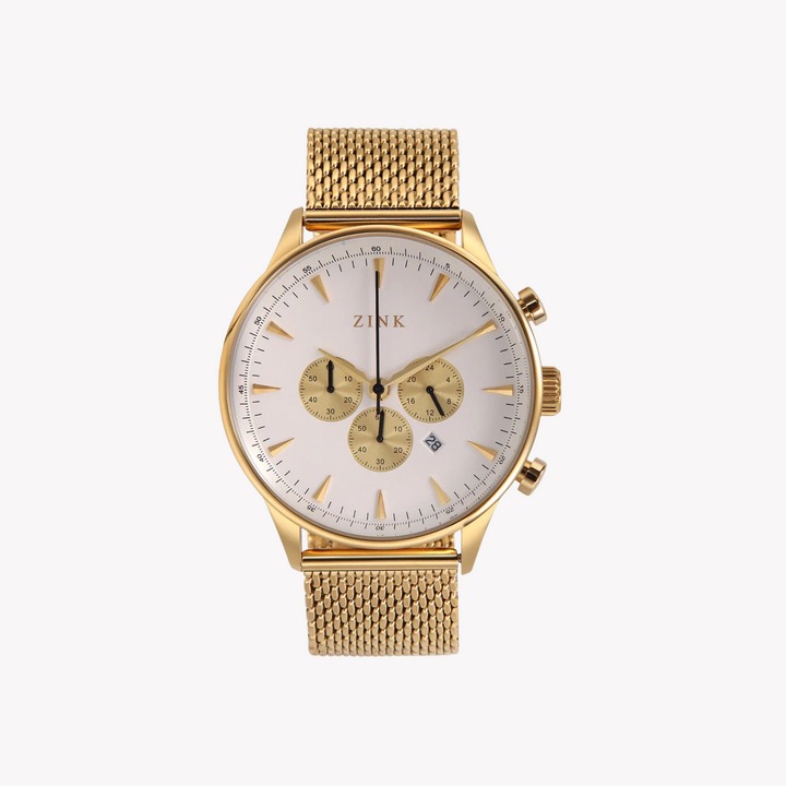 ZINK Men's Gold Stainless Steel Analog Watch | ZK127G2MS-T9