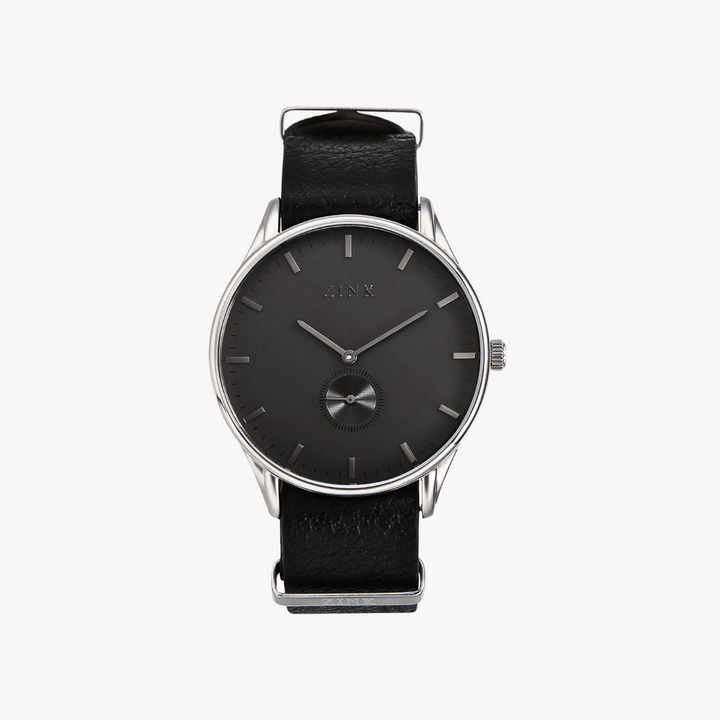 ZINK Men's Silver Stainless Steel & Black Watch | ZK130G5LS-31S