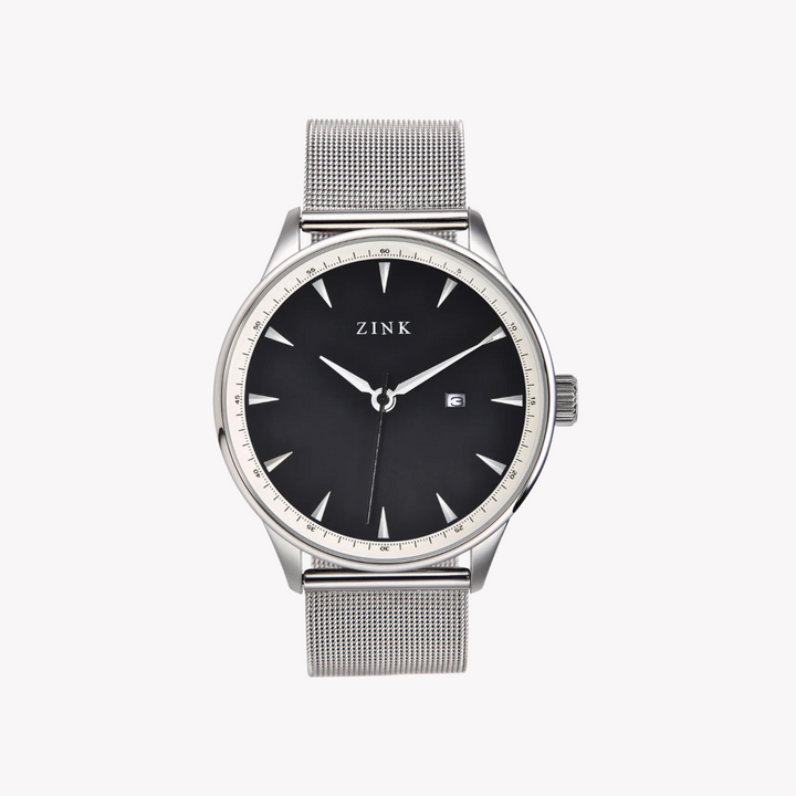 ZINK Men's Stainless Steel Black Dial Quartz Watch | ZK127G1MS-26