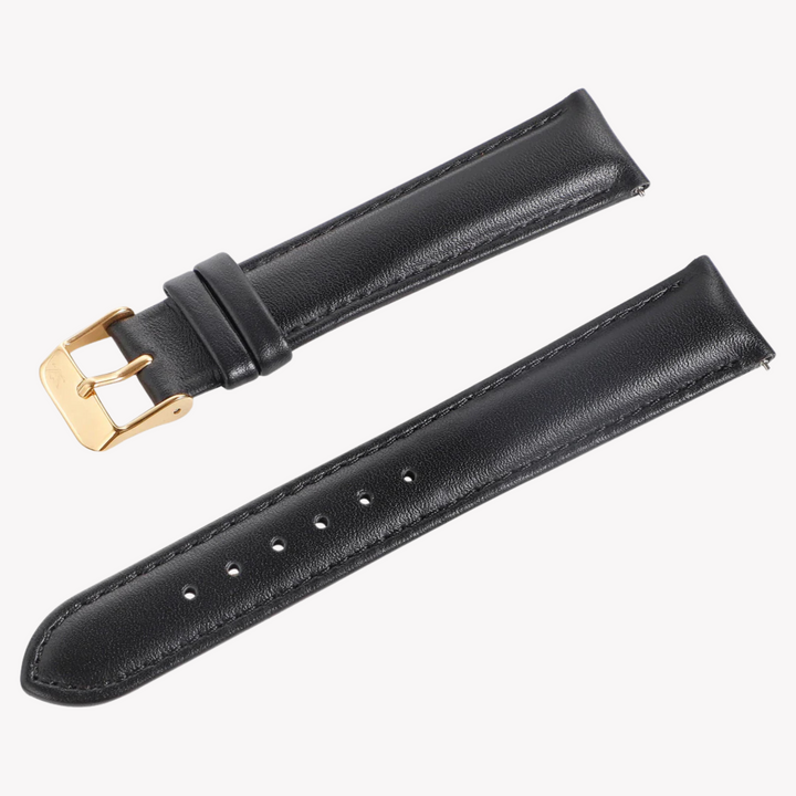 ZINK Women's Black Leather Watch Band | ZLB007BG