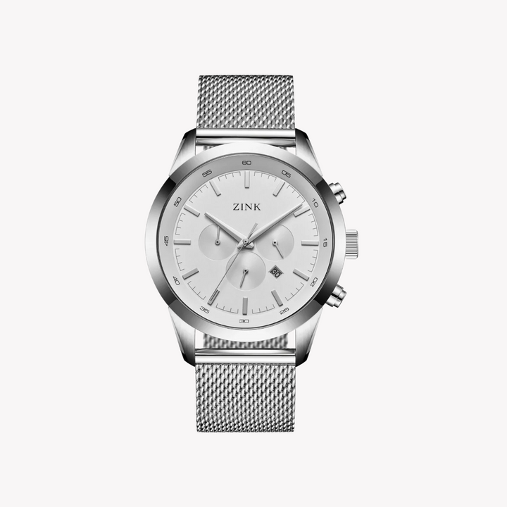ZINK Men's Silver Stainless Steel Chronograph Watch | ZK134G2MS-16