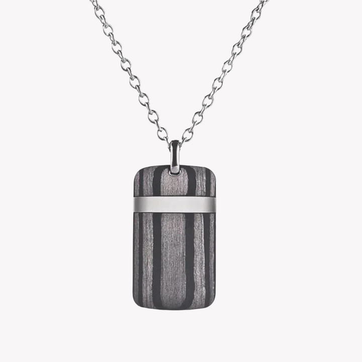 ZINK Men's Stainless Steel & Carbon Fiber Necklace | ZJPD0172