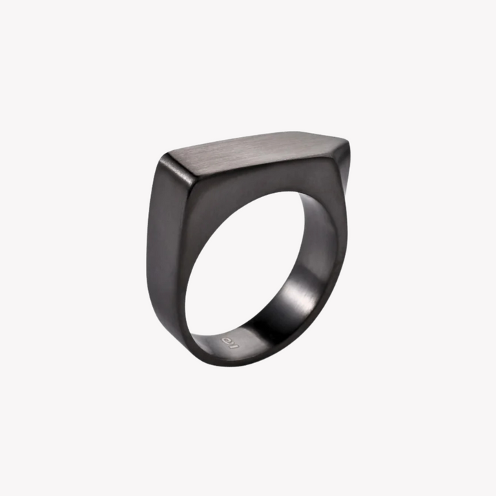 ZINK Men's Black Stainless Steel Ring | ZJRG027GN