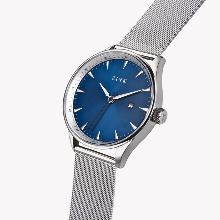 ZINK Men's Stainless Steel Blue Dial Watch | ZK127G1MS-46