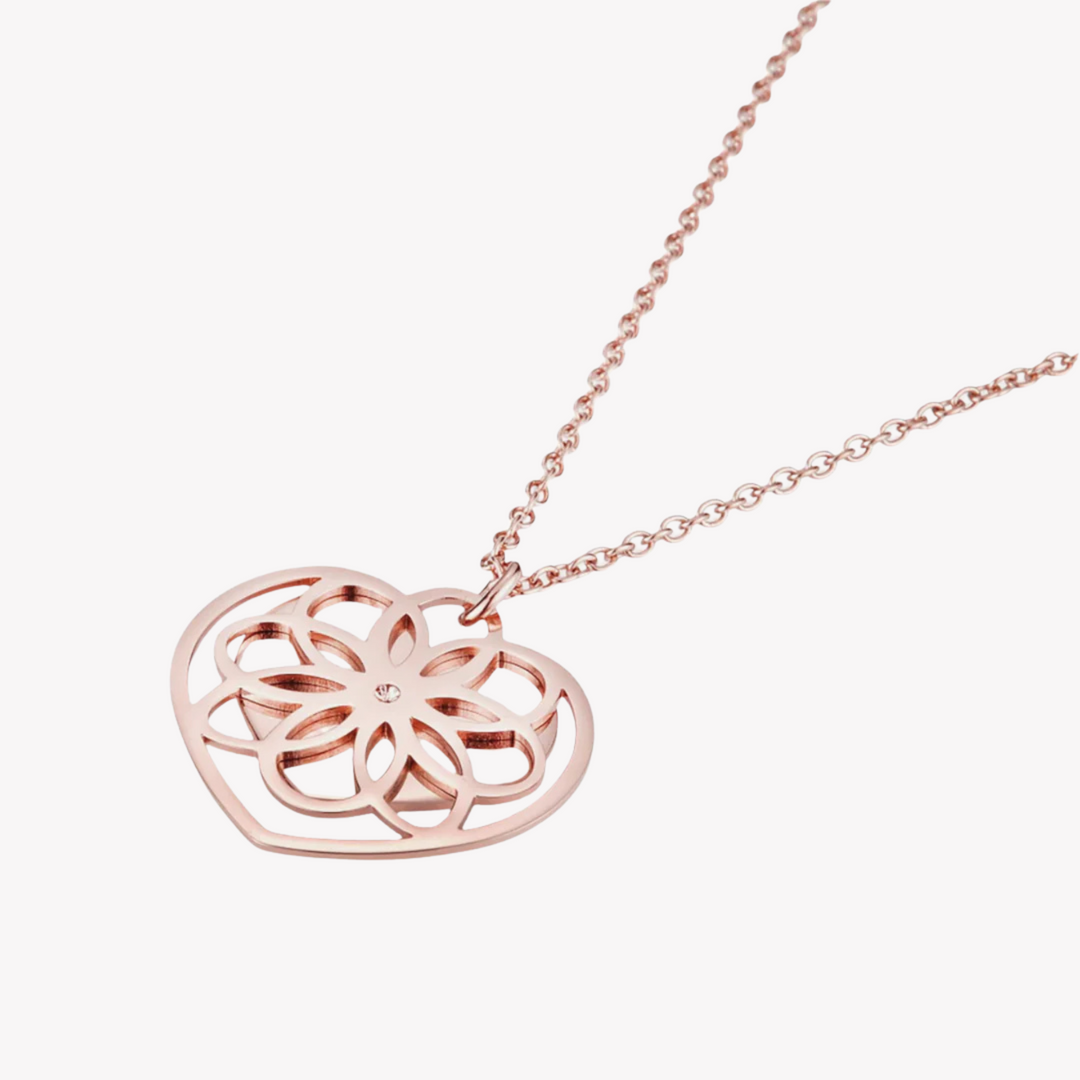 ZINK Women's Rose Gold Stainless Steel Necklace | ZFNL004RG