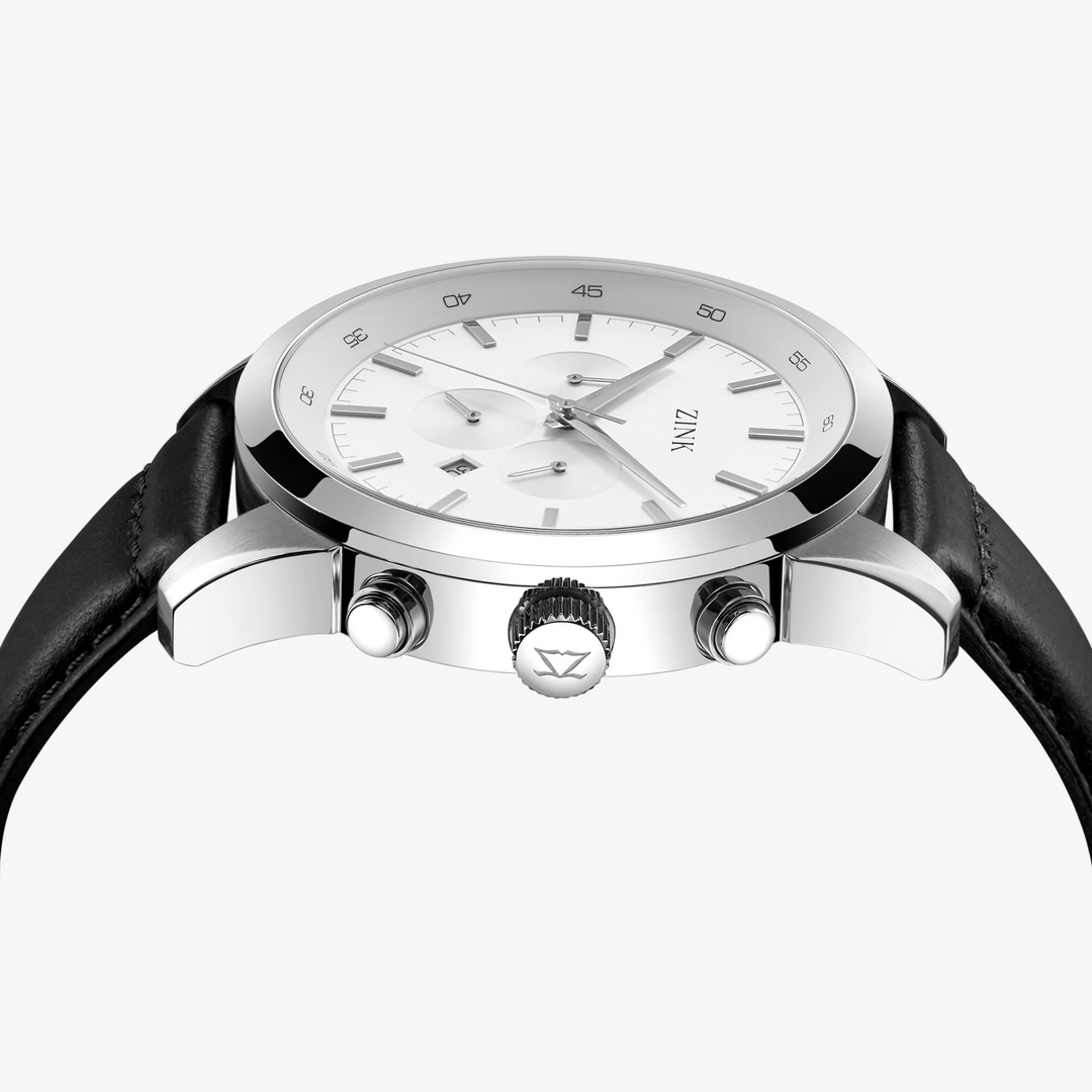 ZINK Men's Stainless Steel Silver Chronograph Watch | ZK134G2LS-11