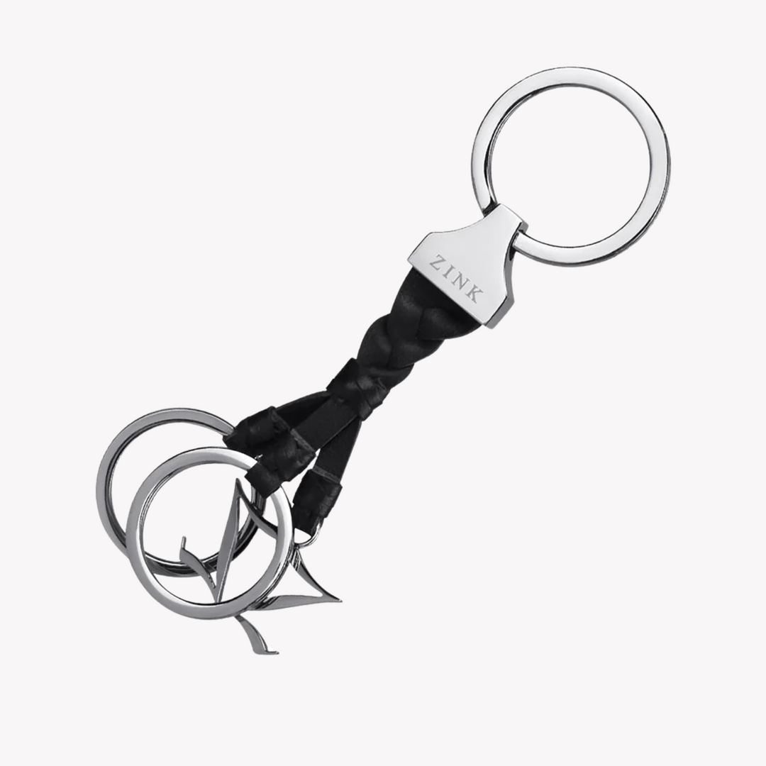 ZINK Men's Stainless Steel & Leather Keychain | ZJKC002SL-MBW