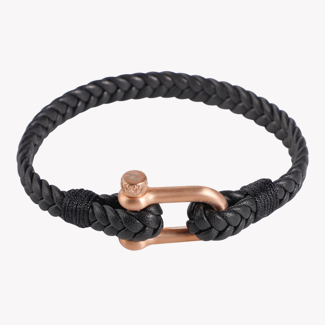 ZINK Men's Black & Rose Gold Bracelet | ZJBC044RG