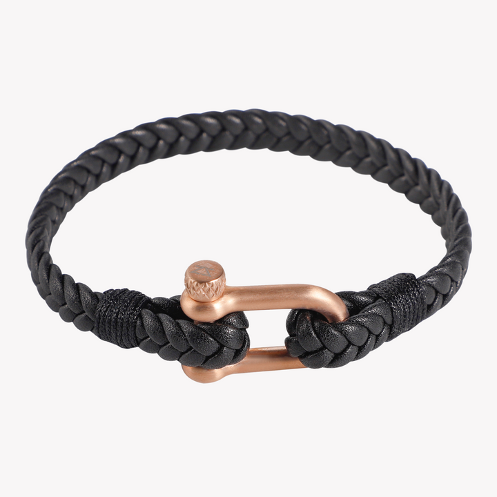 ZINK Men's Black & Rose Gold Bracelet | ZJBC044RG