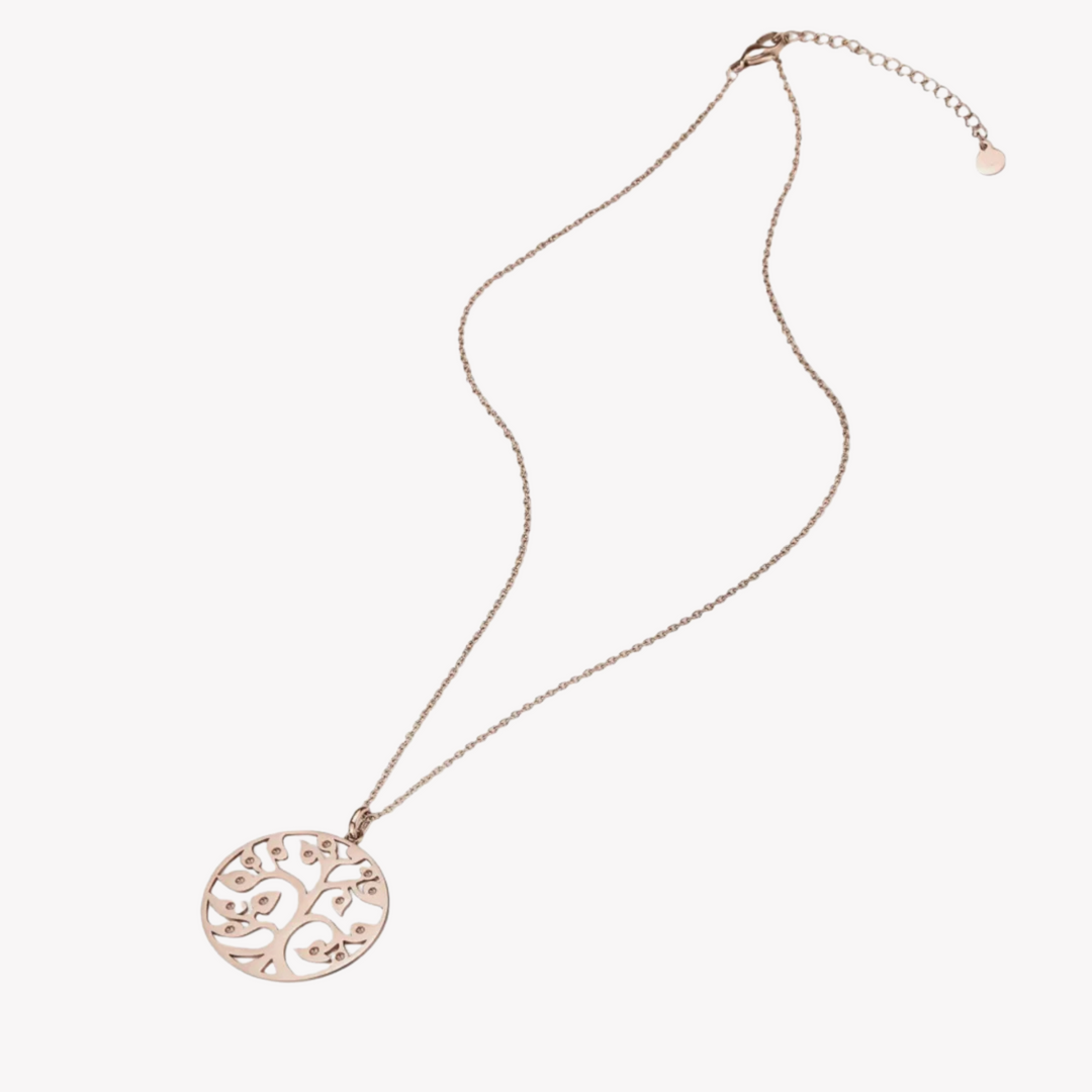 ZINK Women's Rose Gold Stainless Steel Necklace | ZFNL003RGS