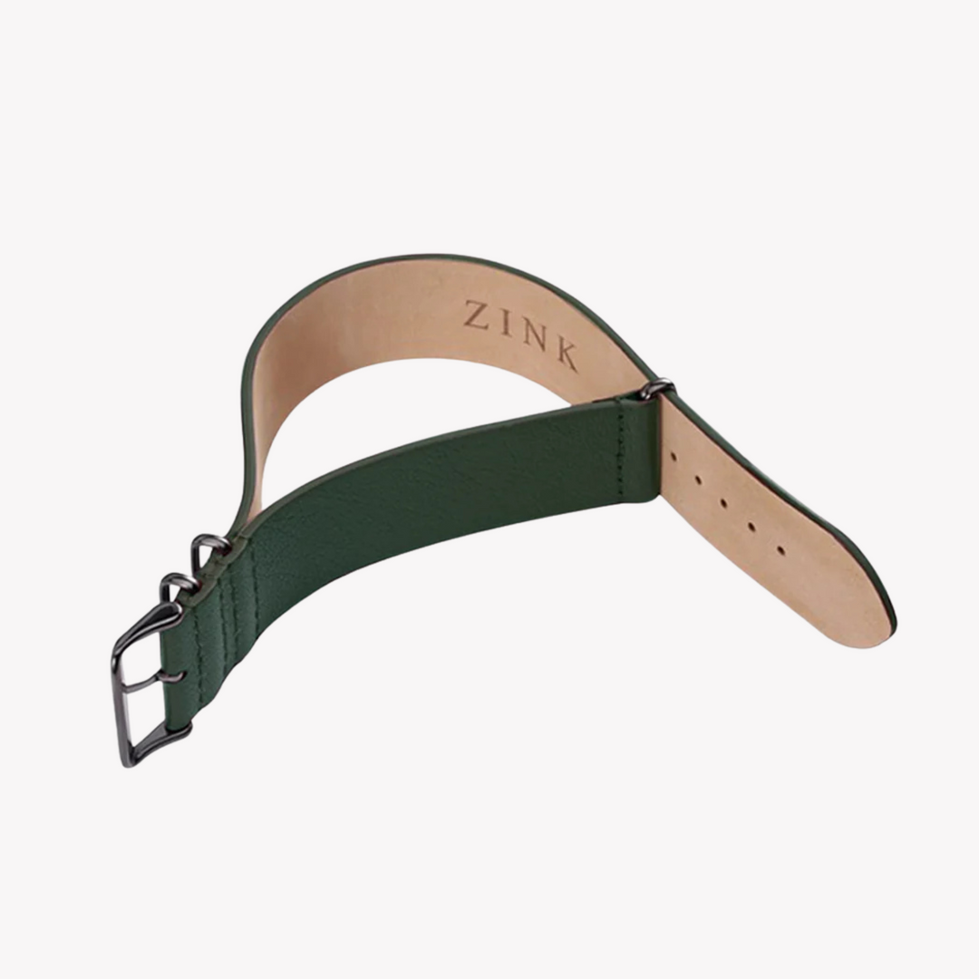 ZINK Men's Leather Watch Band - Dark Green | ZLB001DGB