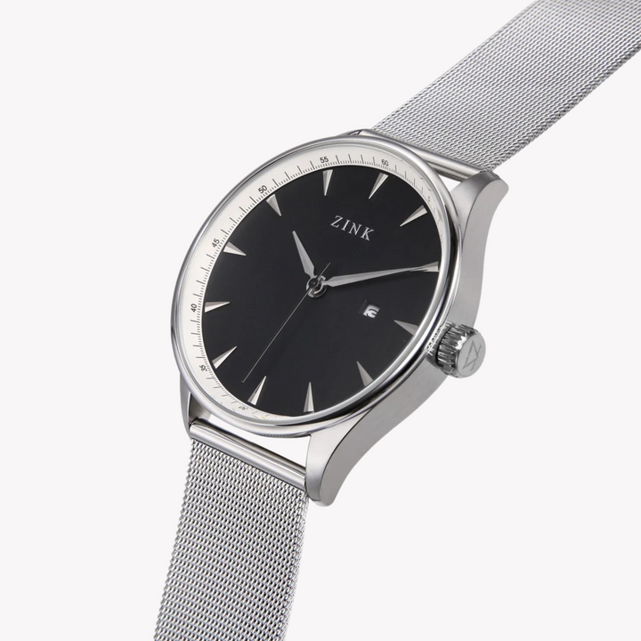 ZINK Men's Stainless Steel Black Dial Quartz Watch | ZK127G1MS-26