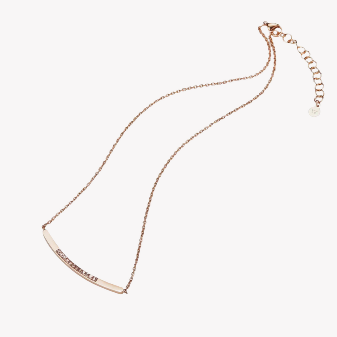 ZINK Women's Rose Gold Stainless Steel Necklace | ZFNL001RGS