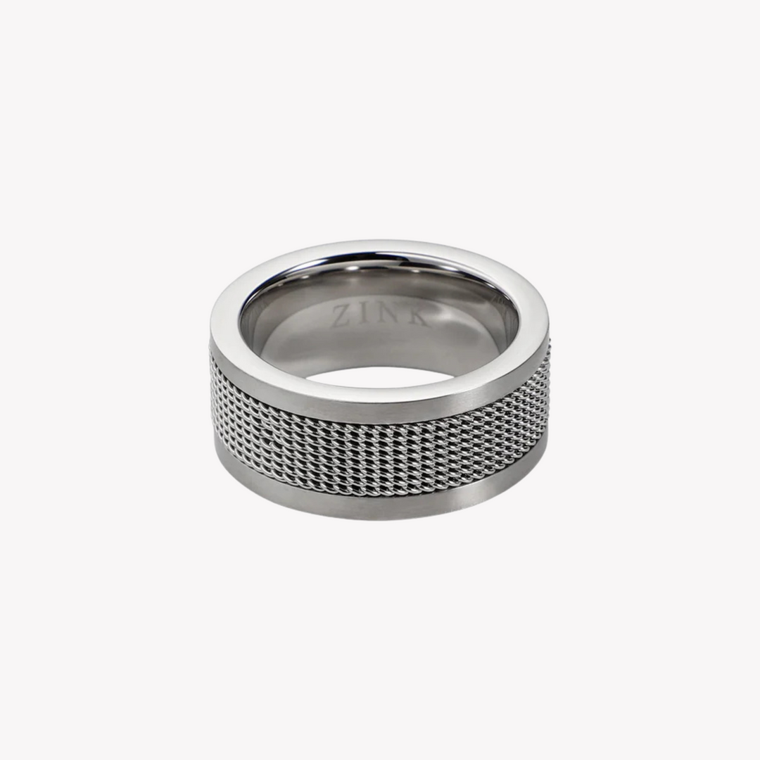 ZINK Men's Silver Stainless Steel Ring | ZJRG008SM