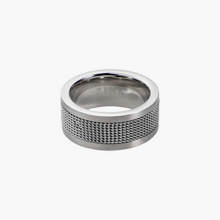 ZINK Men's Silver Stainless Steel Ring | ZJRG008SM
