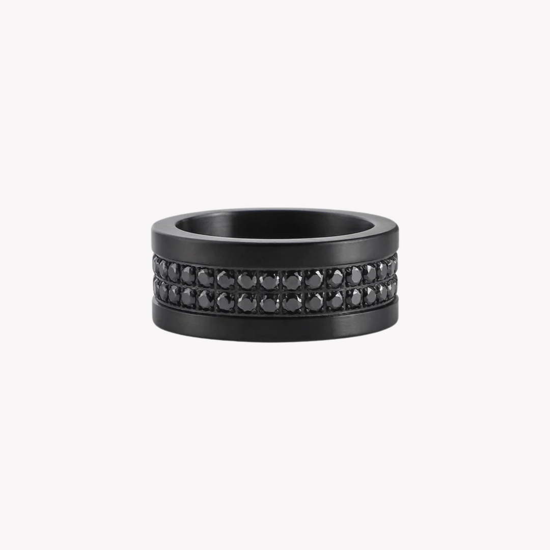ZINK Men's Black Stainless Steel Ring | ZJRG044B