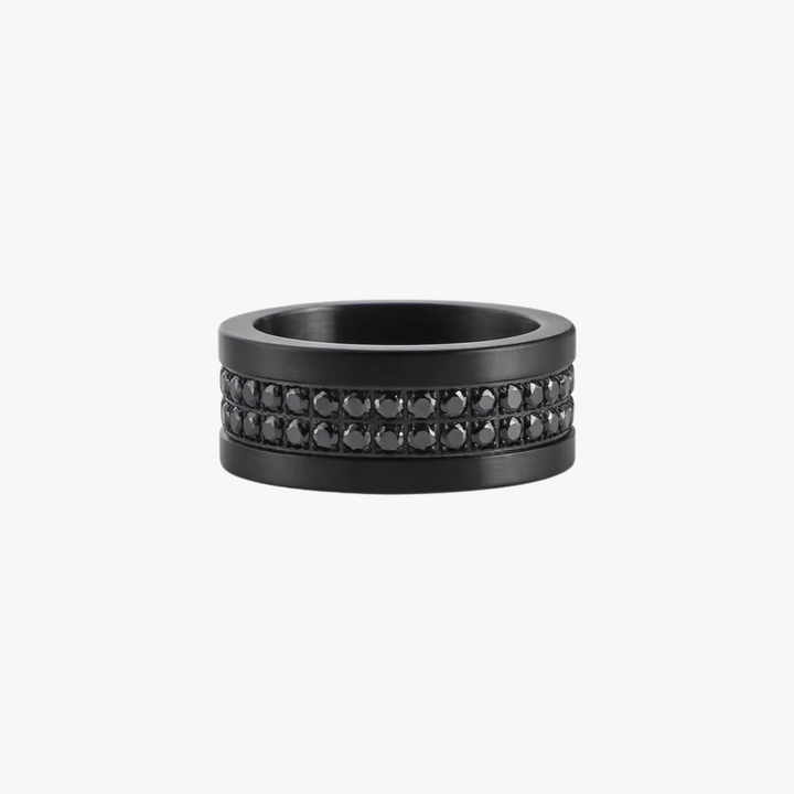ZINK Men's Black Stainless Steel Ring | ZJRG044B