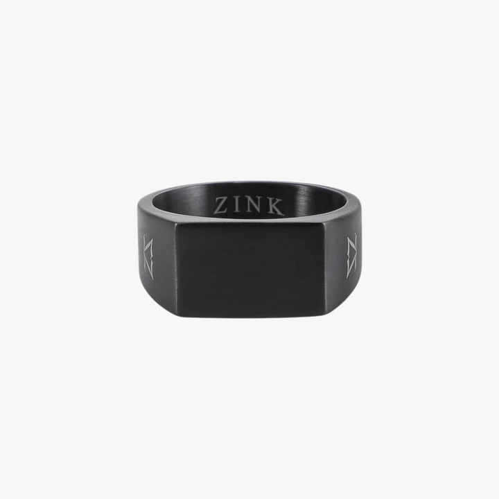 ZINK Men's Black Stainless Steel Ring | ZJRG042B