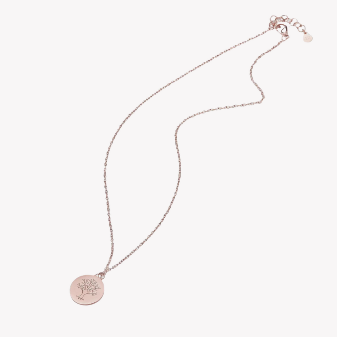 ZINK Women's Rose Gold Stainless Steel Necklace | ZFNL008RG