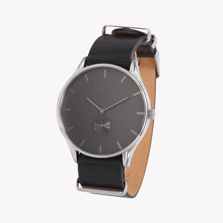 ZINK Men's Silver Stainless Steel & Black Watch | ZK130G5LS-31S