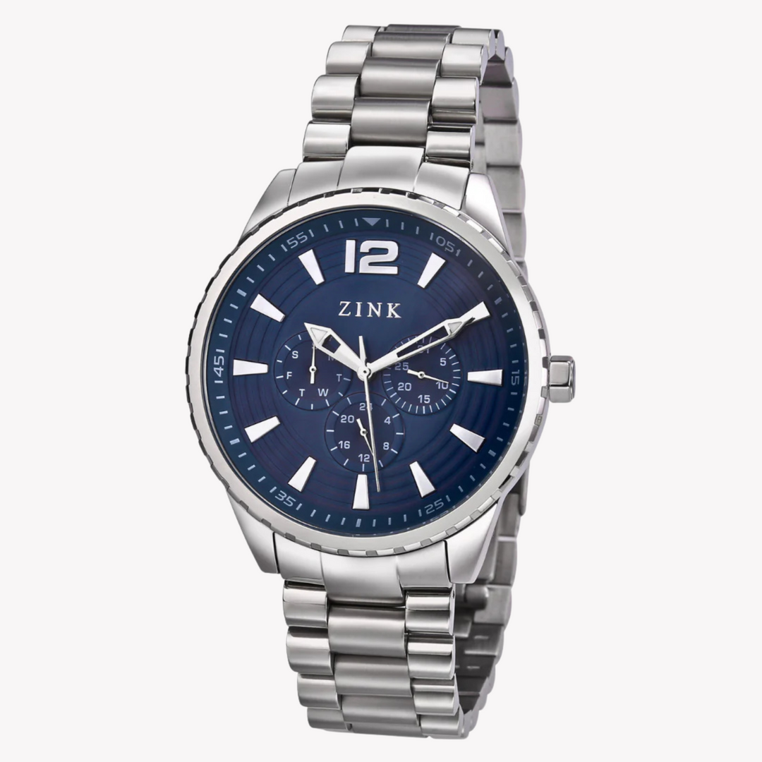 ZINK Men's Stainless Steel Blue Dial Watch | ZK131G2S-46