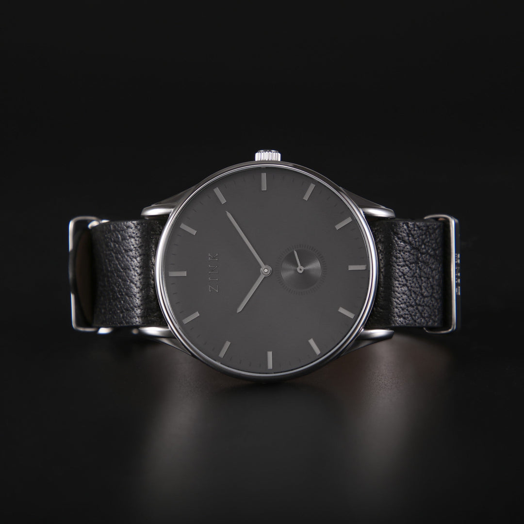 ZINK Men's Silver Stainless Steel & Black Watch | ZK130G5LS-31S