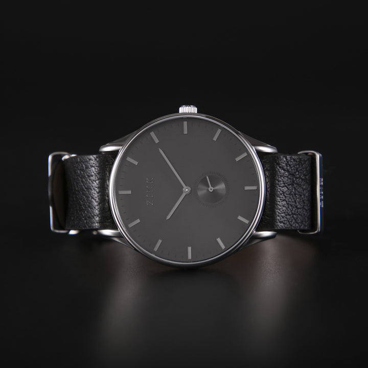 ZINK Men's Silver Stainless Steel & Black Watch | ZK130G5LS-31S