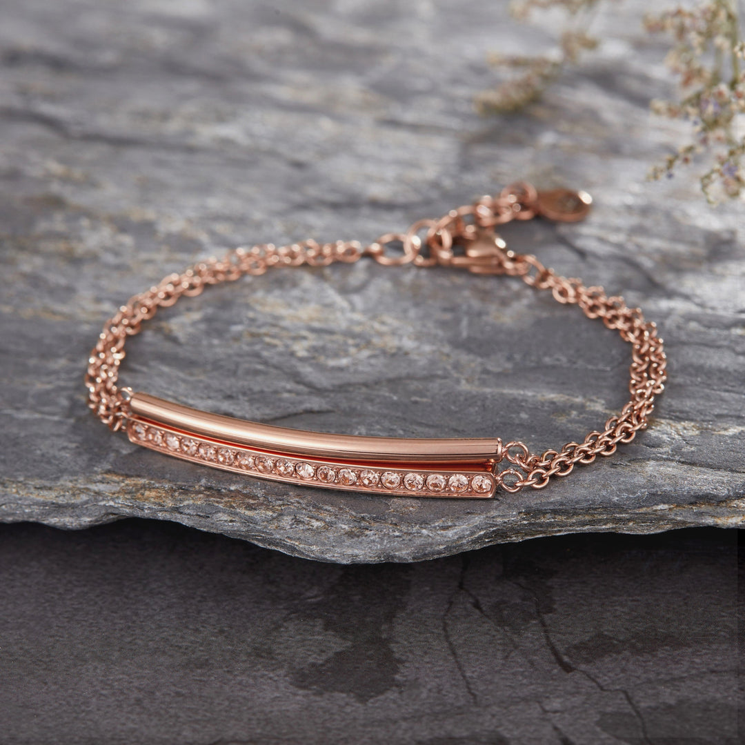 ZINK Women's Rose Gold Stainless Steel Bracelet | ZFBR012RG