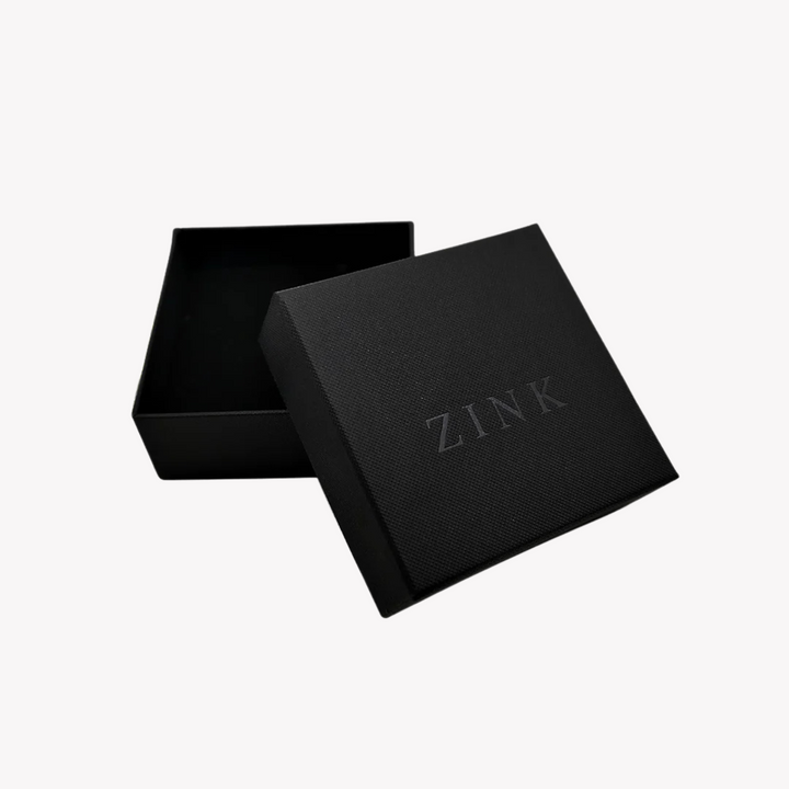 ZINK Men's Stainless Steel Black & Silver Cufflink | ZJCL004B