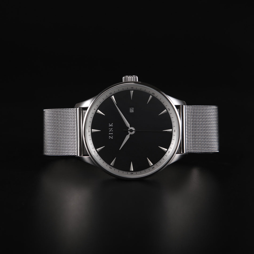 ZINK Men's Stainless Steel Black Dial Quartz Watch | ZK127G1MS-26