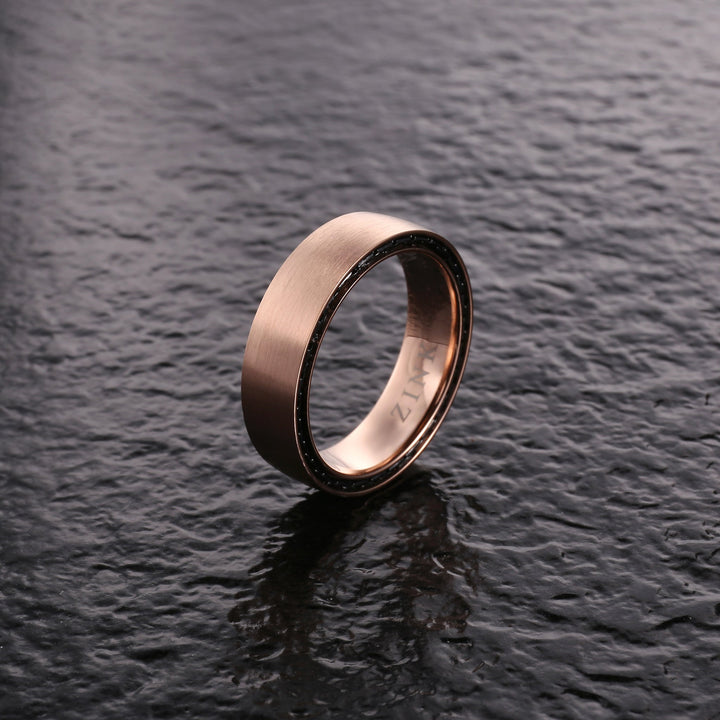 ZINK Men's Rose Gold Stainless Steel Ring | ZJRG0358