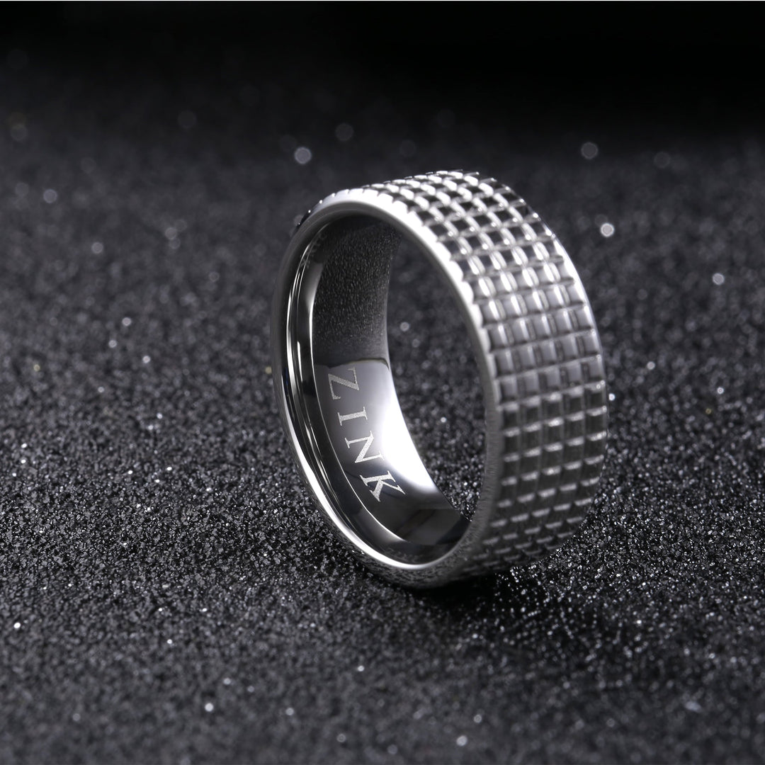 ZINK Men's Silver Stainless Steel Ring | ZJRG014SSP