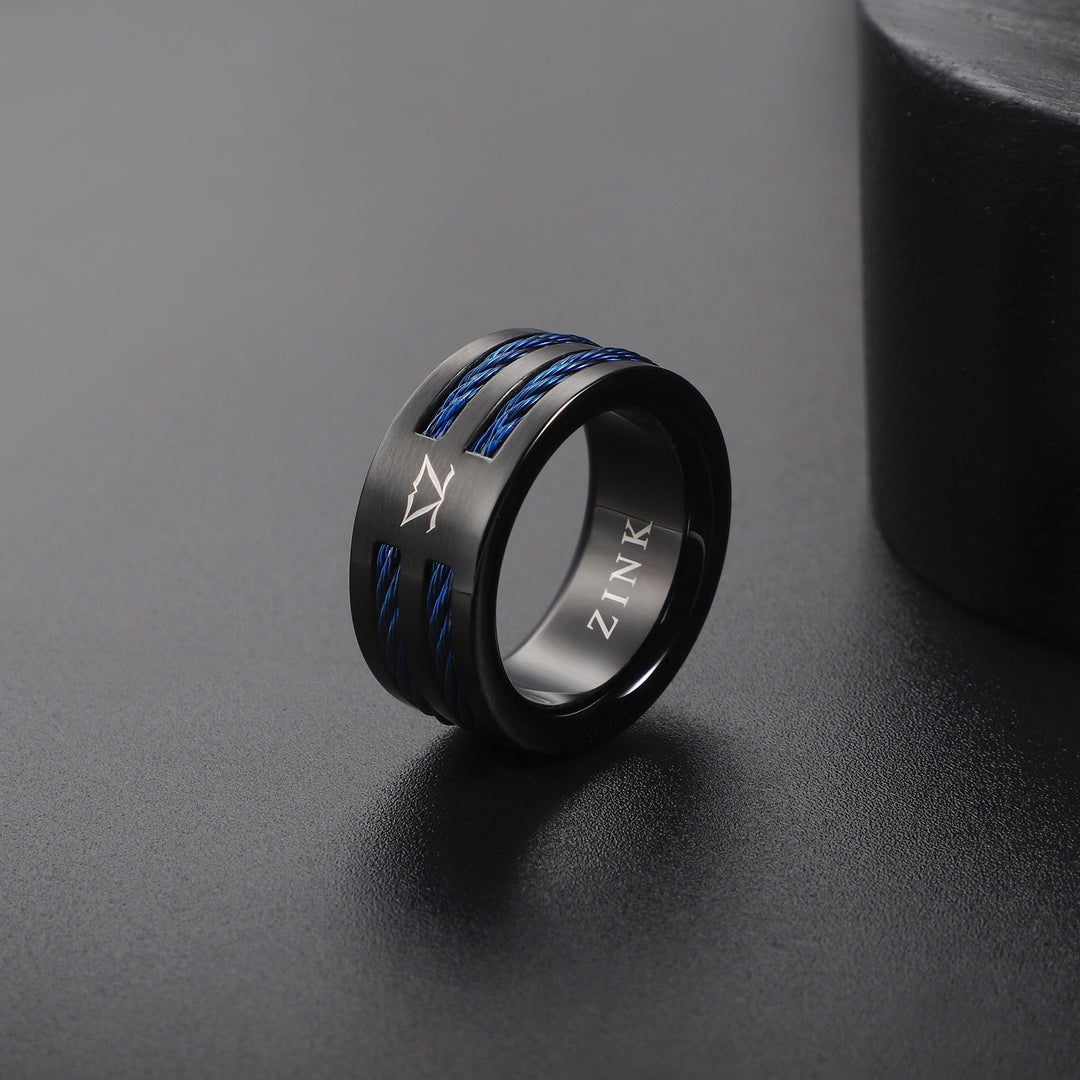 ZJRG040BL-18 ZINK Men's Ring