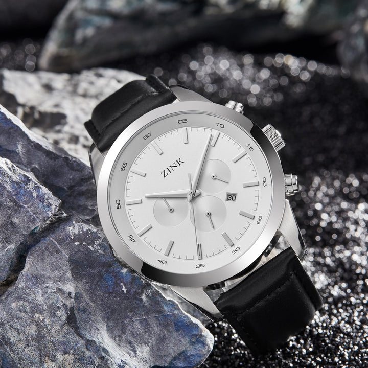 ZINK Men's Stainless Steel Silver Chronograph Watch | ZK134G2LS-11