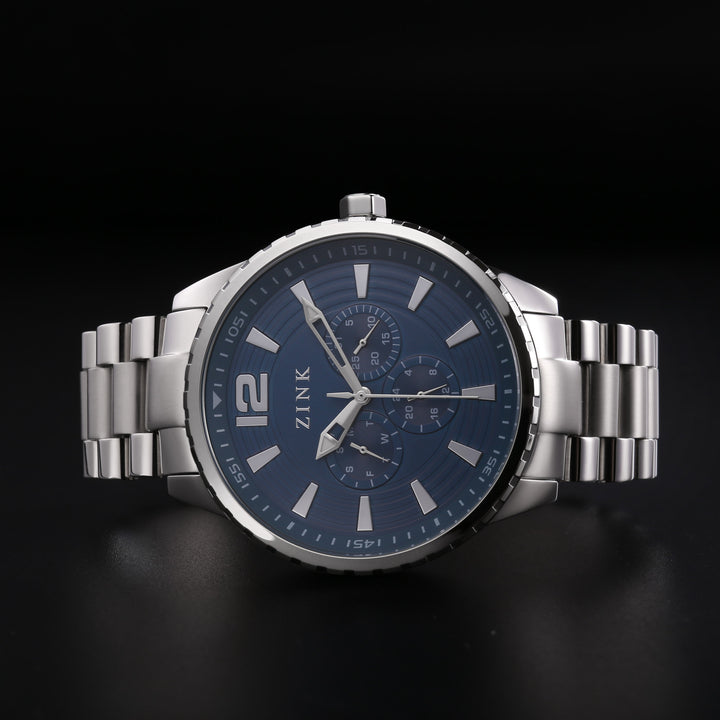 ZINK Men's Stainless Steel Blue Dial Watch | ZK131G2S-46