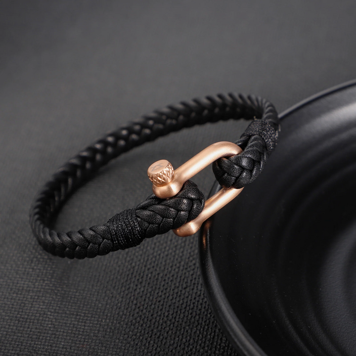 ZINK Men's Black & Rose Gold Bracelet | ZJBC044RG